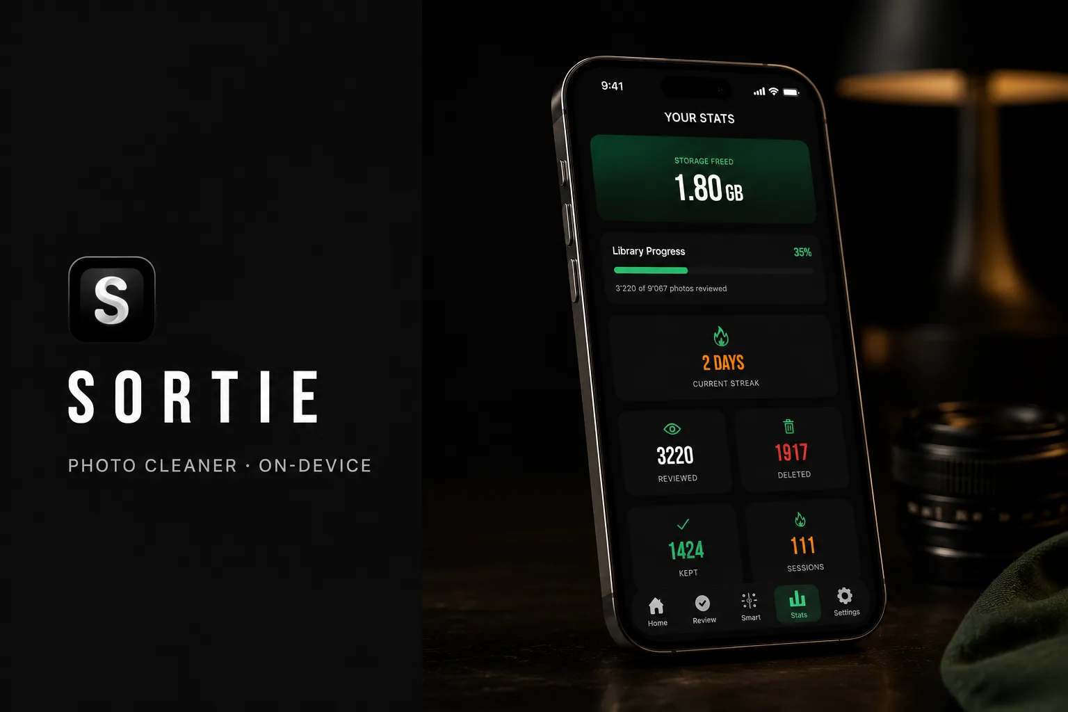 Sortie on-device iOS photo cleaner